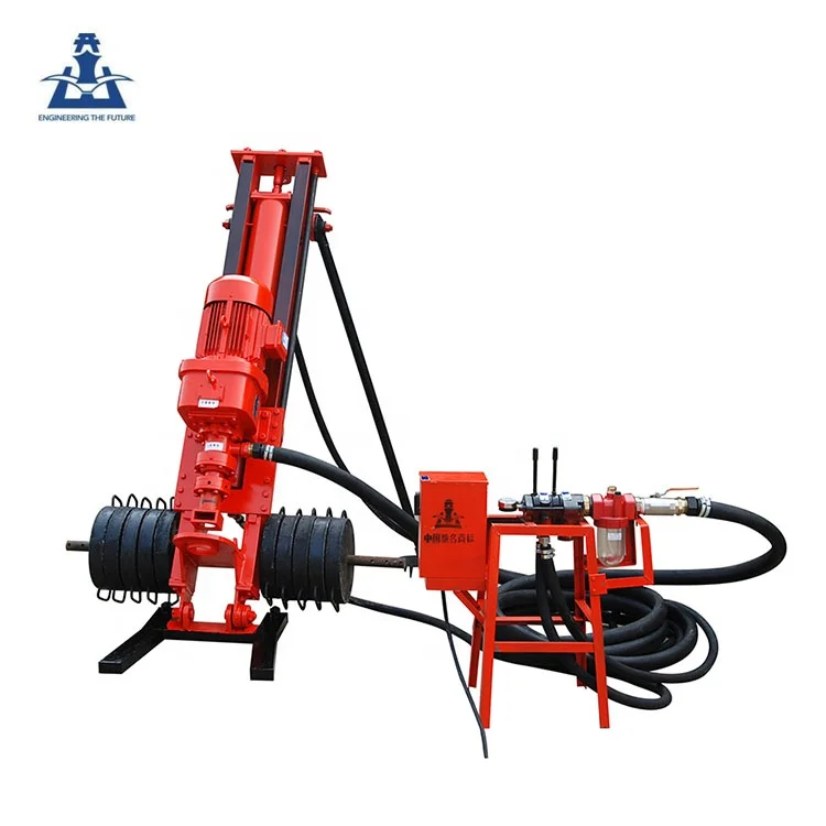 
Hot selling mining hydraulic DTH hammer blast hole portable rock drilling rig 