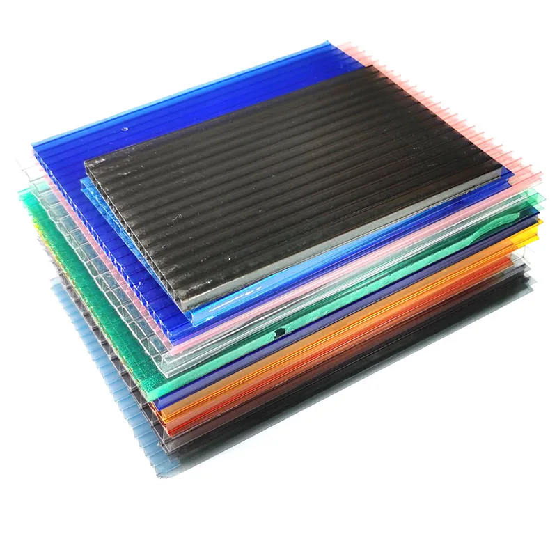20mm Uv Protected  Polycarbonate 4 layer polycarbonate Greenhouses multilayer pc hollow sheet