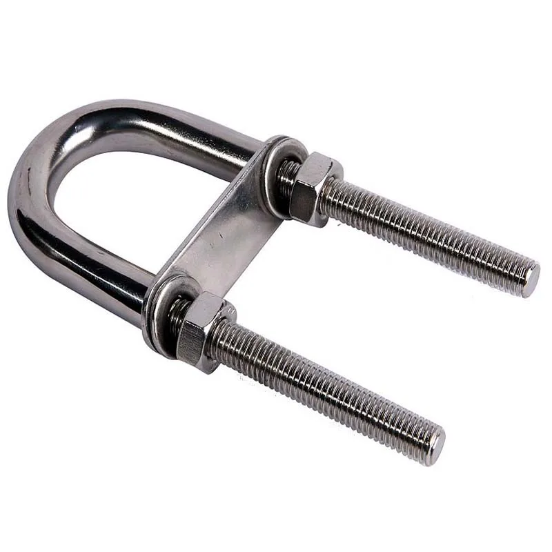
3/4 Stainless Steel AISI304 AISI316 Round U Bolt Pipe Clamp With Washers And Nuts Manufacturer Similar DIN3570 