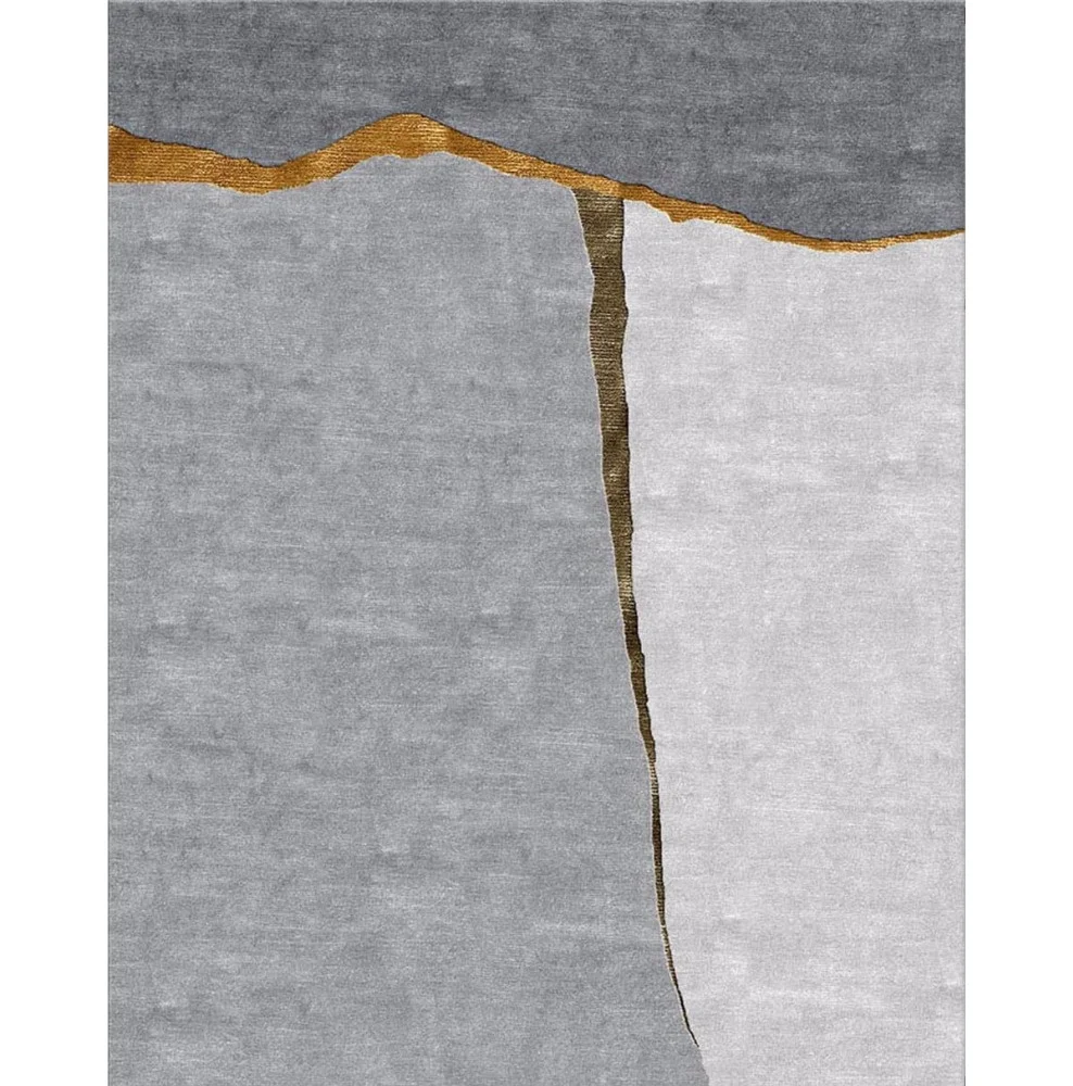 Hot Promotion Modern Design Hand Knotted Wool and Viscose Carpet