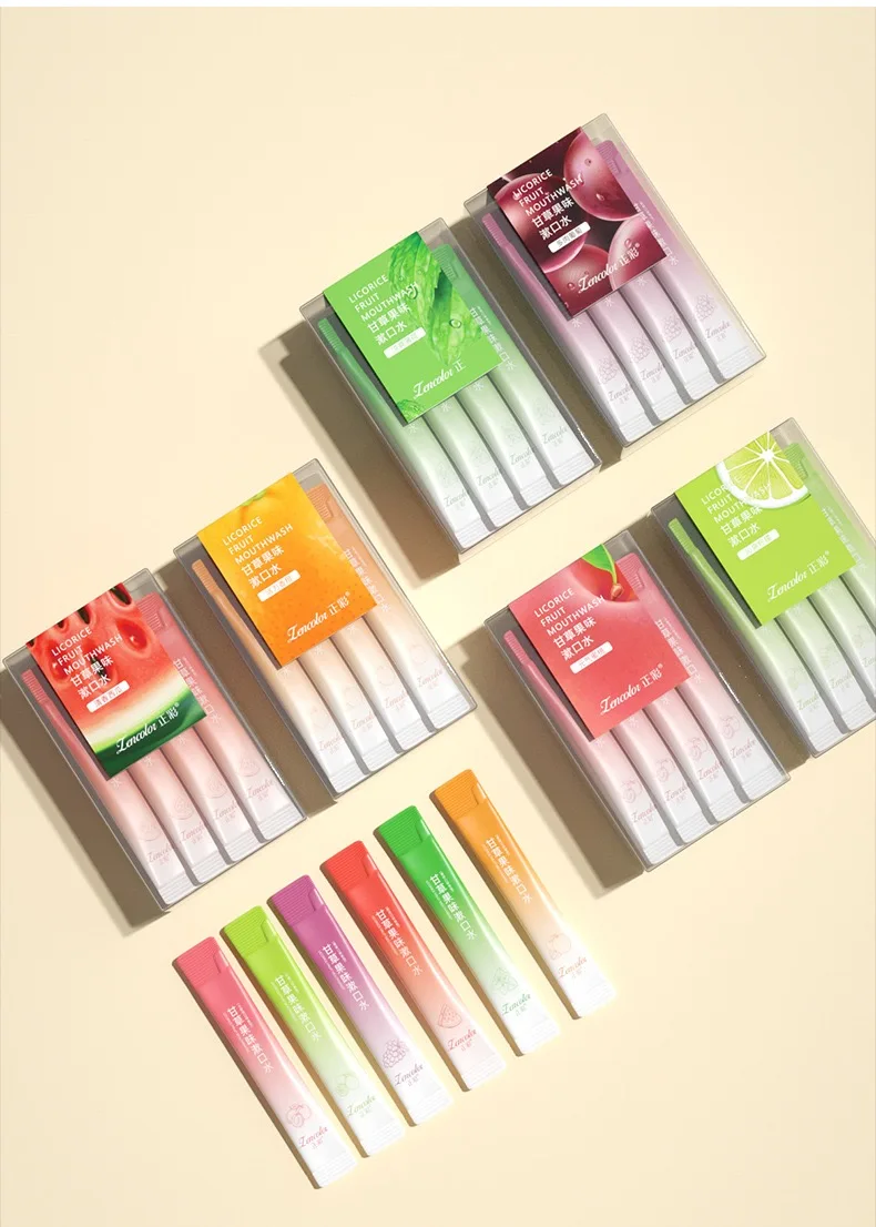 OEM Disposable Portable Sachet Pocket Fresh Breath Travel Size Mini Strip Mouthwash