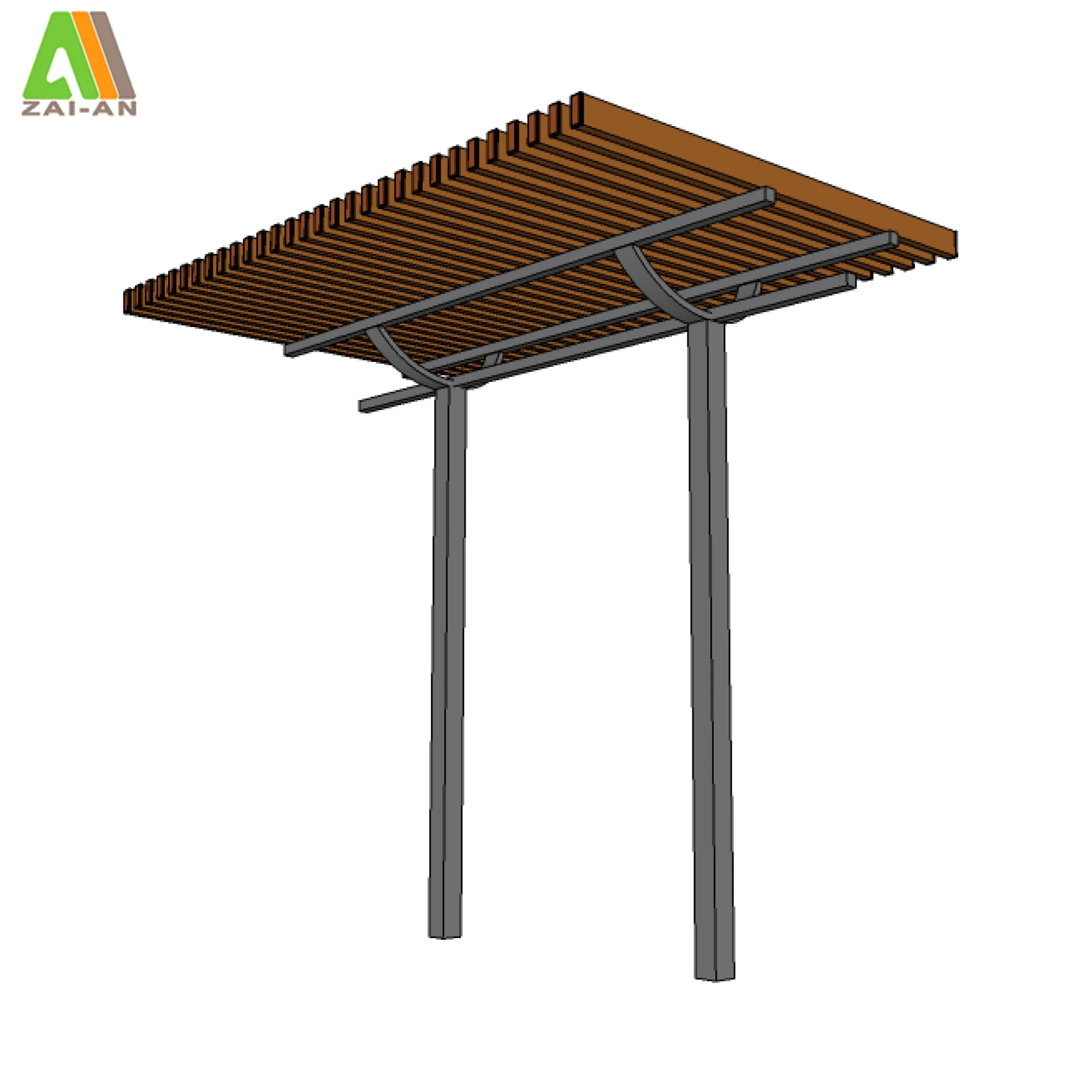 China Factory Composite Wood Customized Color Outdoor Pvc Roofing Arches Arbours Pergolas