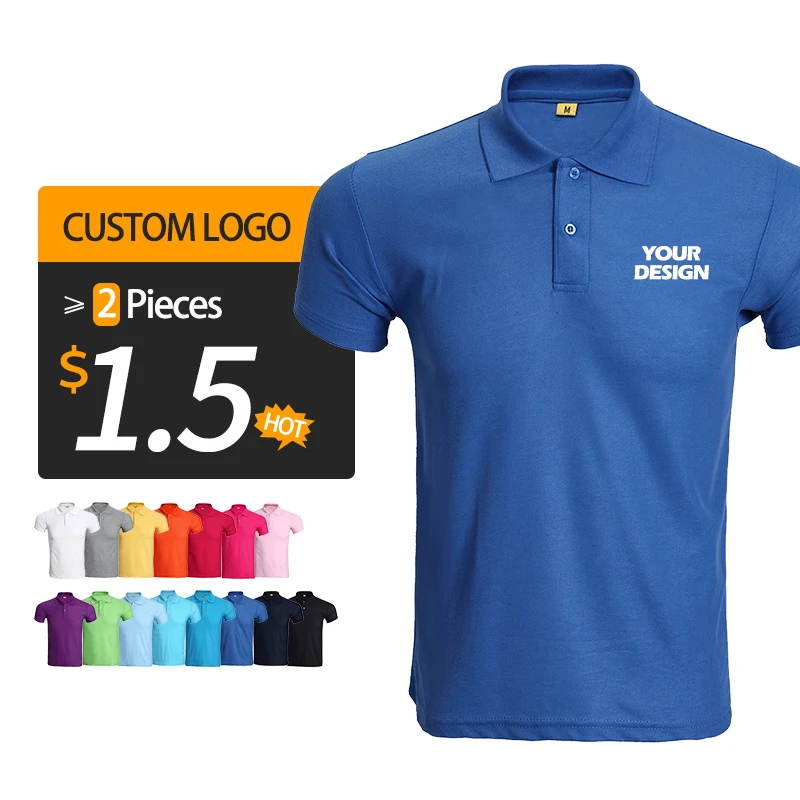 Blank Slim Fit Homm Pour Pique Cotton Golf Men T Shirt Kaos Polo Shirts Custom Logo