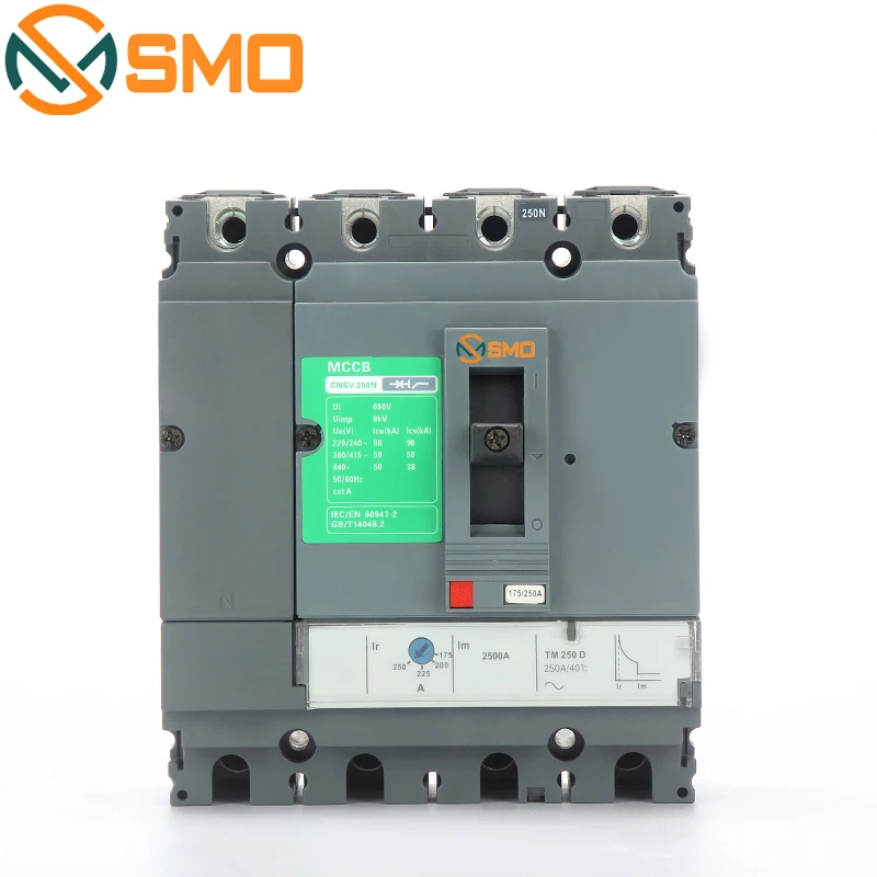 Cvs4p250 Thermal Magnetic Circuit Breaker Switch 8kV Plastic Circuit Breaker MCCB