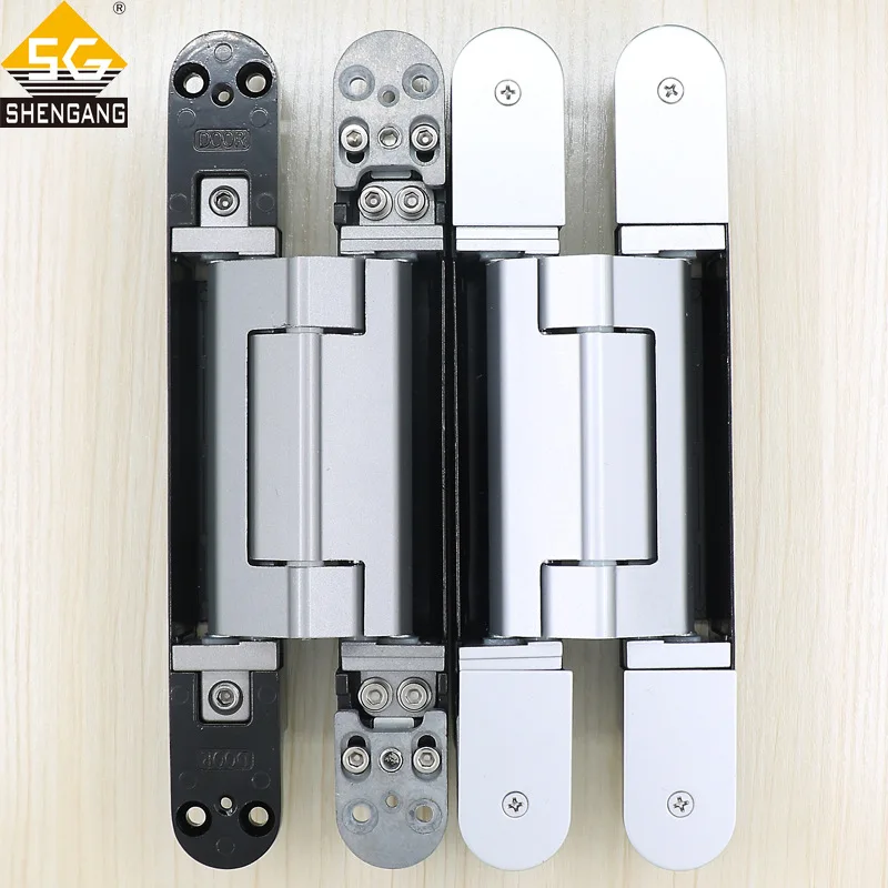 Custom heavy duty 3D invisible adjustable concealed hinge zinc alloy hidden hinge for heavy duty gate wooden swing door