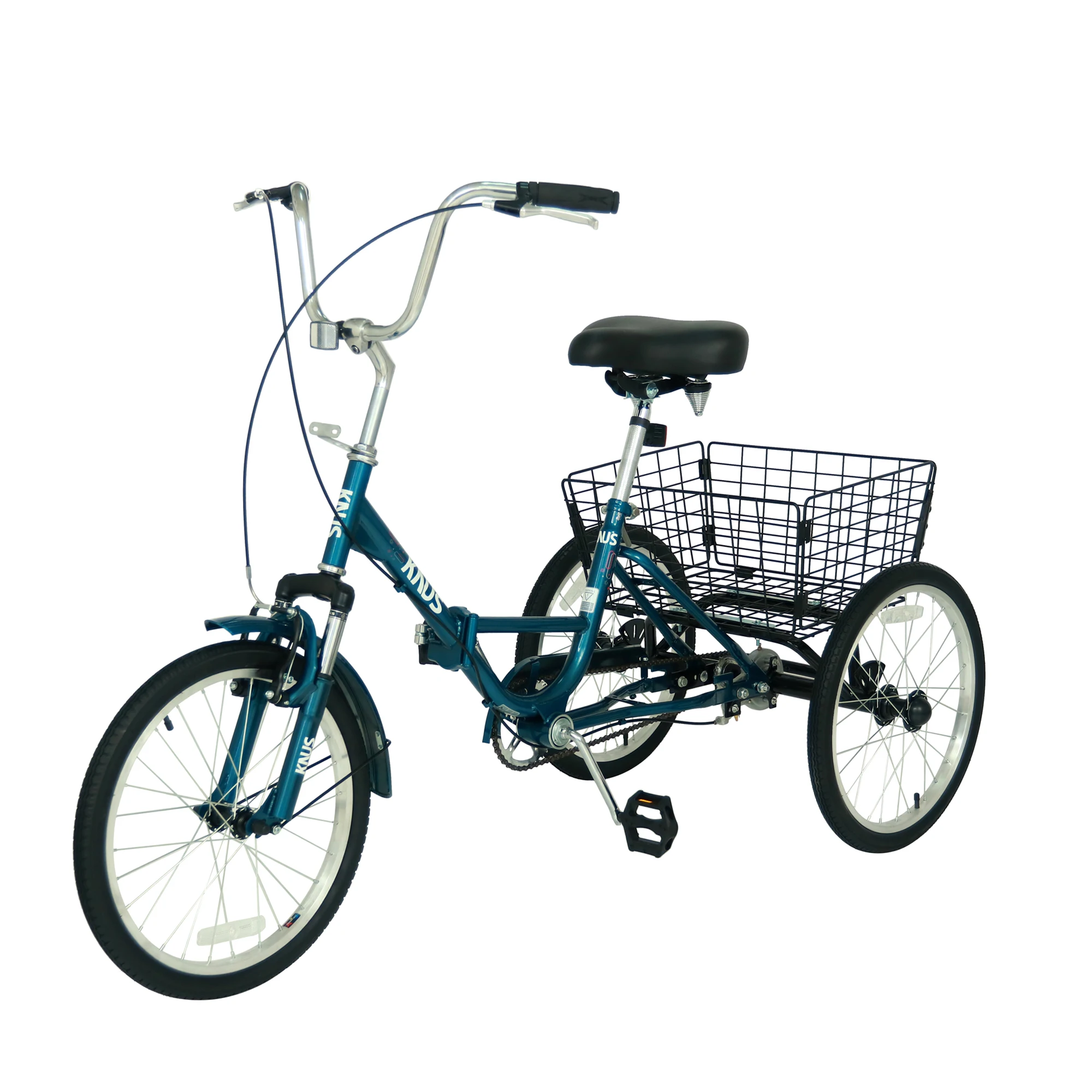 Adult Tricycle Trikes,3-Wheel Bikes,20 Inch Wheels Cruiser Bicycles with Large Shopping Basket for adults
