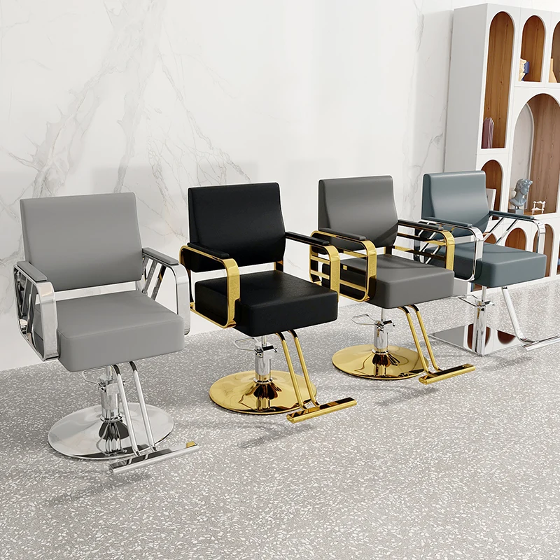 White luxury beauty salon equipment antique retro European style barber chair barber shop chairssalon equipment barber chairelec