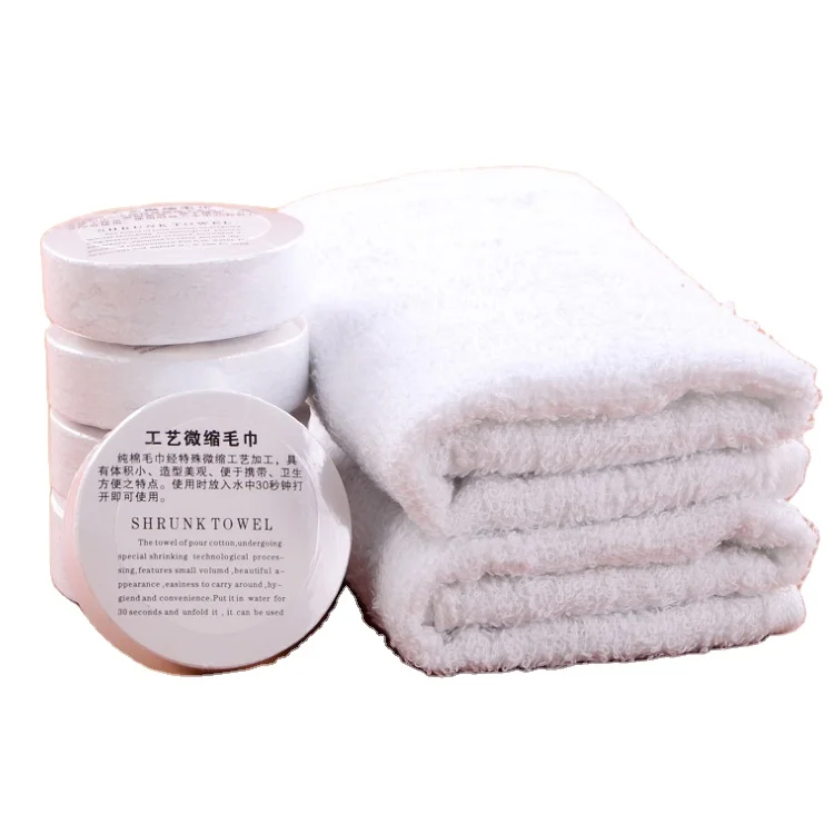 Pure cotton terry disposable compressed towel