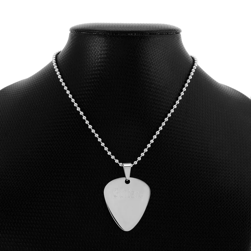 2022 Fashion Personality Style Stain Steel Material Engraved Letters Guitar Pendant