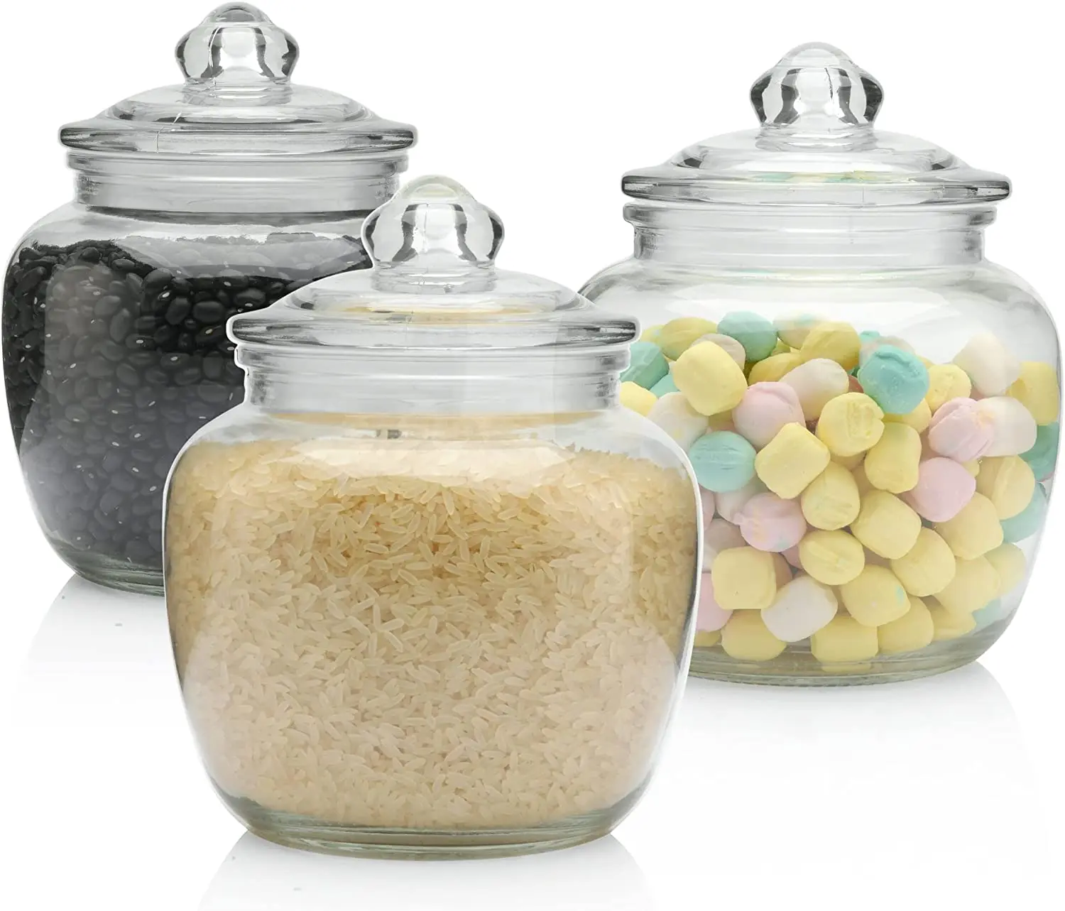 45oz Glass Jars with Lids, Glass Storage Jars for Food, Large Glass Canister