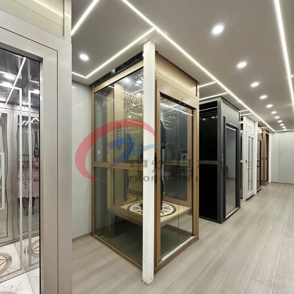 CE high quality panoramic glass 2 person elevator/two side opening elevator/500kg elevator
