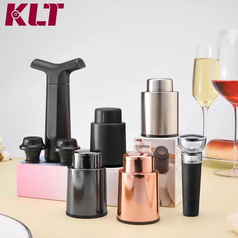 Factory Wholesale Small Vacuum Wine Bottle Stoppers Manual Wine Cork Wine Stopper