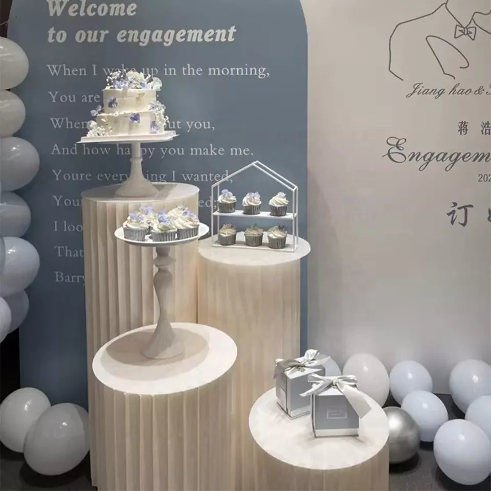 Hot Sale European Style Wedding 30cm Roman Column Dessert Tables for Wedding Birthday Party Arrangement Dessert Table Display