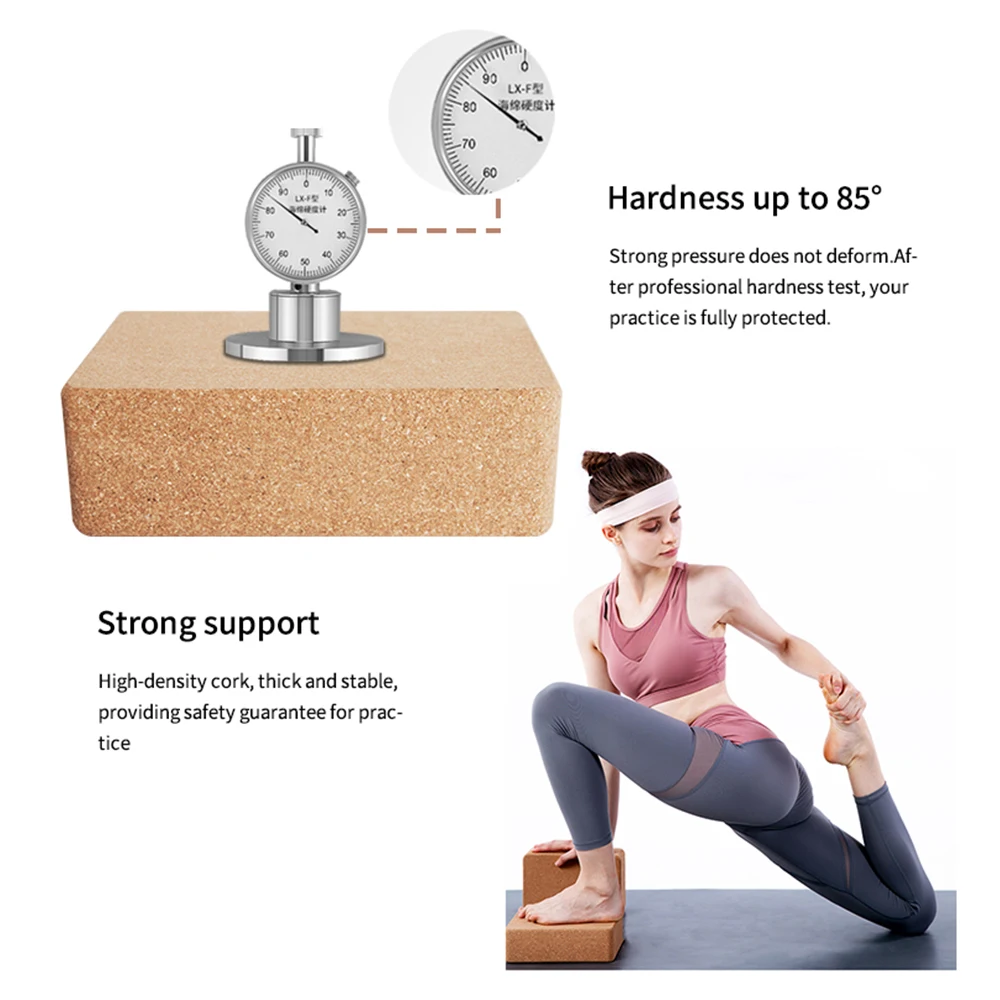 Wholesale strong pressure resistant Cork Yoga Block Brick