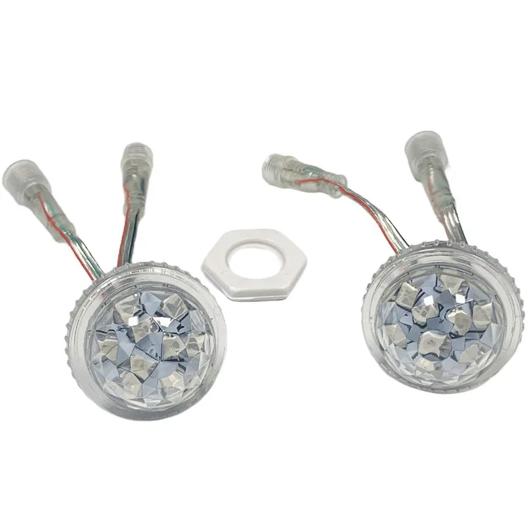 24 В водонепроницаемый уличный развлекательный алмаз 35 мм пиксель красный зелёный синий 9 светодиодов 19 отверстие ucs1903 светодиодный светильник