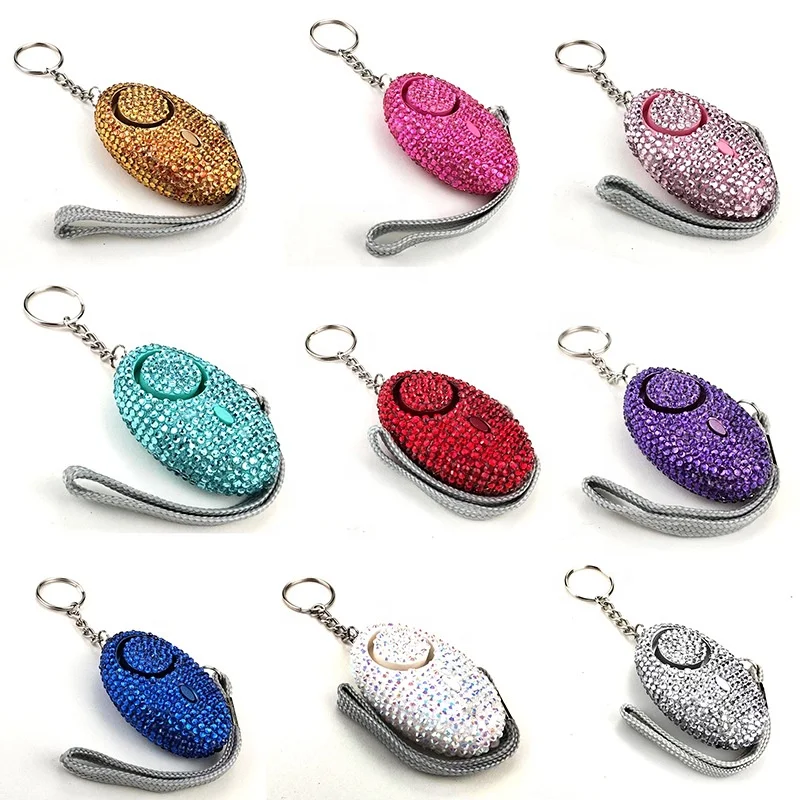 Supply Rhinestone Plastic Spray Bottle Products Bulk Women Safety Keychain Set Accessories Alloy Wholesale Self Defense keychain