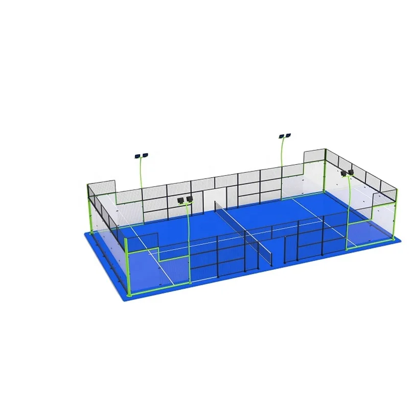 2023 Hot Selling Panoramic Indoor and Outdoor Padel Tennis Court Padel Court with Removable