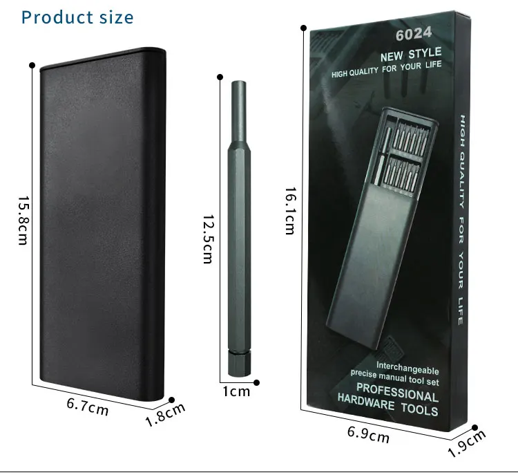 Cell Phone Pocket Precision Screwdriver Set Repair Tool Kit Multi Laptop PC 24 Bits for Iphone Samsung Xiaomi Plain OEM Head Box