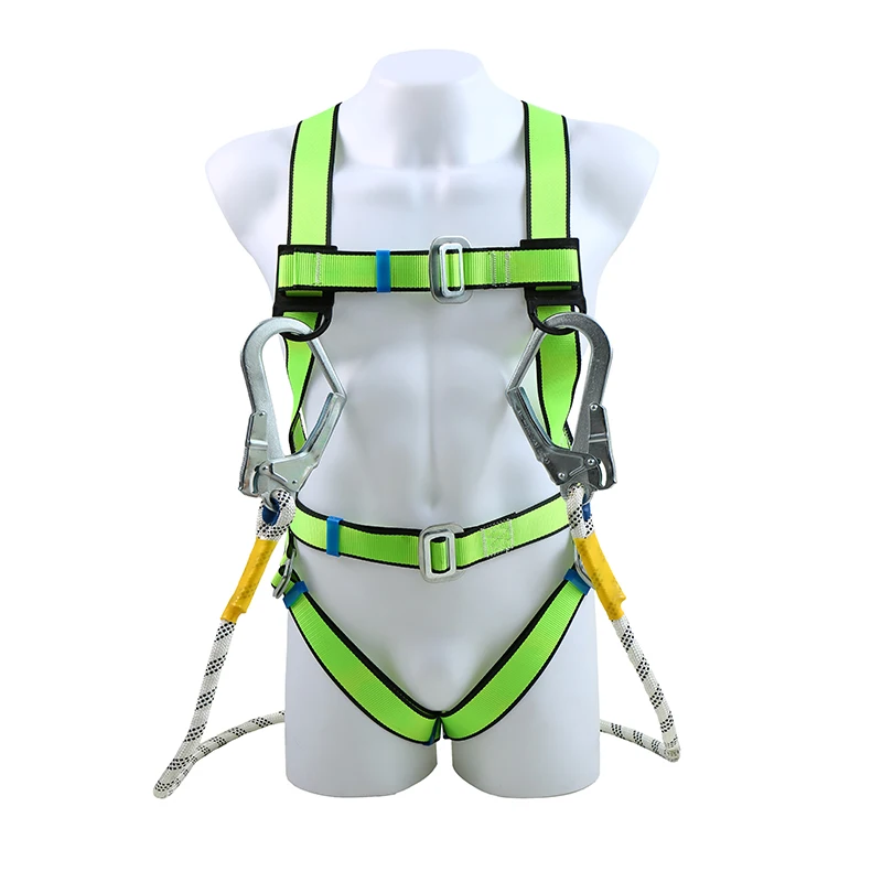 Custom Adjustable Anti-falling Full Body Safety Harness Safety Belt Buckles With Lanyard Fall Protection