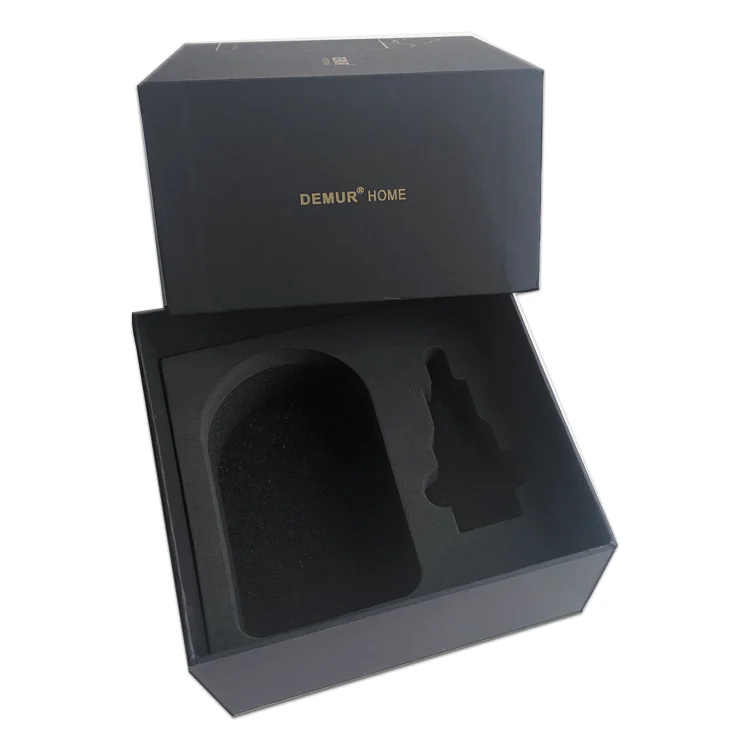 custom matte black gold foil essential oil gift box