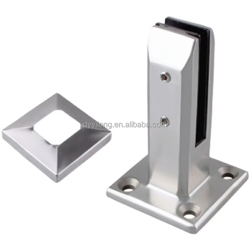 SS304 31 6 Stainless Steel Polish Pool Fence Spigot Clamp Tempered Glass Spigot casting with railing