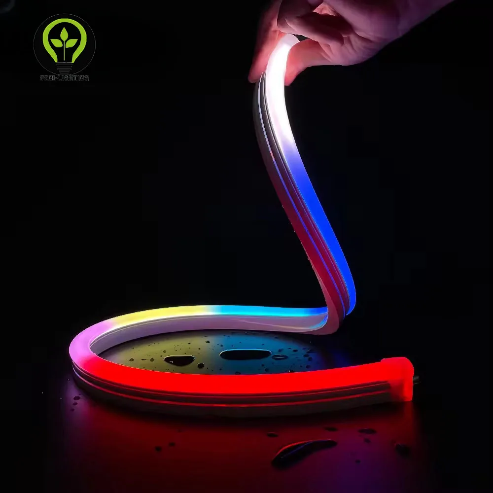 Support Programming DMX512 or SPI 1225 digital Silicone Side lighting neon strip DC24V digital Magic Mono cloor/RGB/RGBW