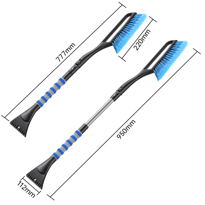 multifunctional wiper and snow scraper removable ice scraper snow brush and detachable extendable ice scraper with ergonomics