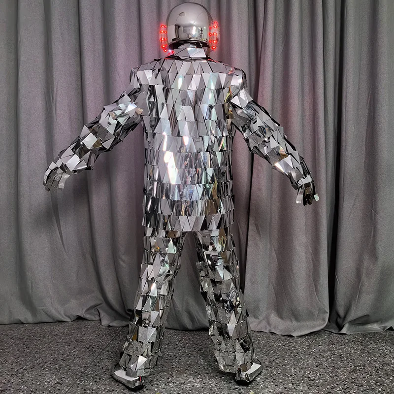 Lens dress set LED glow helmet bar KTV out of the wine dress stage show costumes