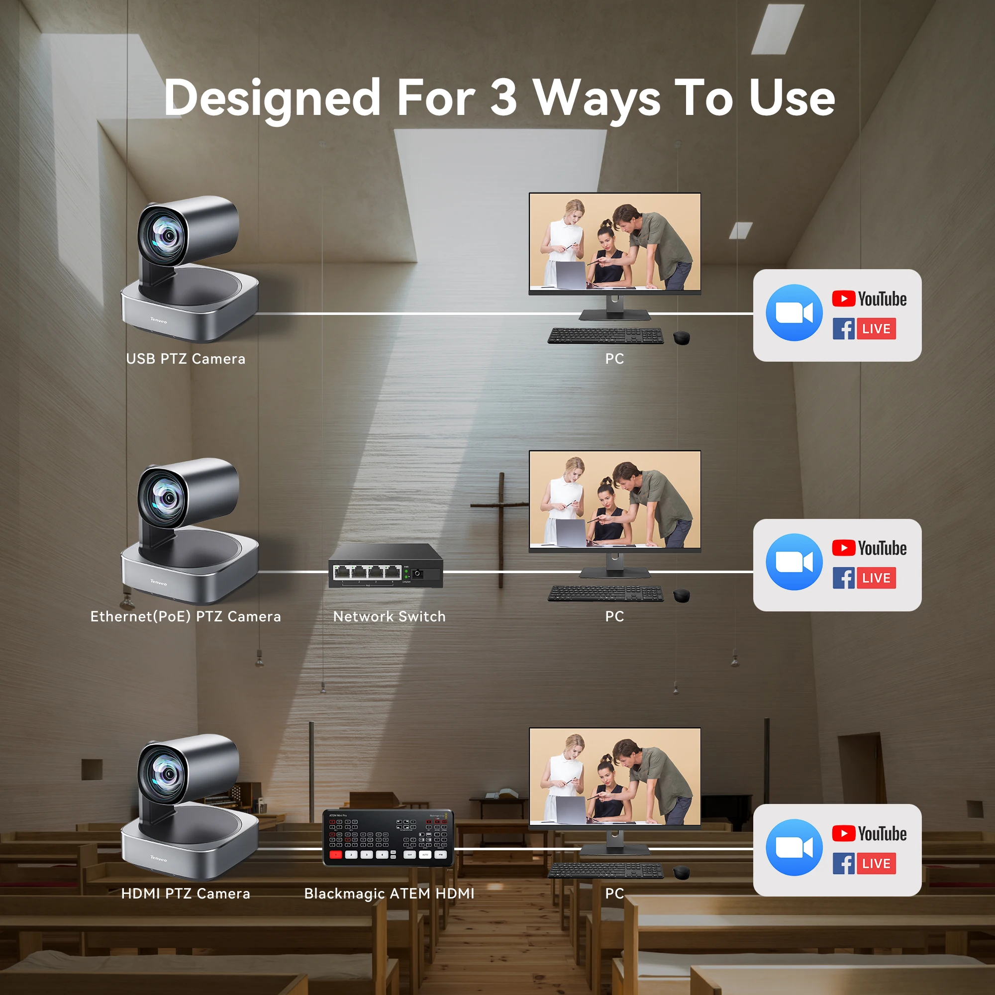 video conference system TEVO-VL12U(2pcs)+KB200PRO 12x zoom USB3.0 /HDMI/RJ45 joystick controller for ptz camera