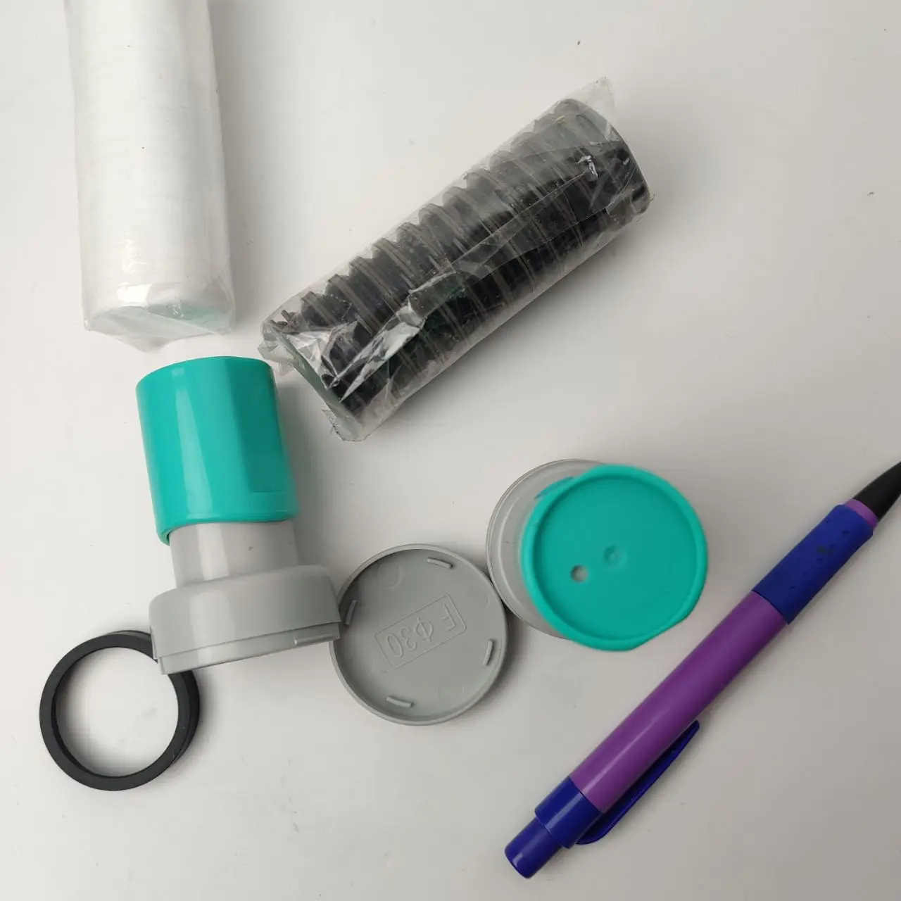 Factory CGSF Round Dual Faom Pre Inked Stempel Teacher Stamps Clear Custom Flash Stamp Handle Stamper Sellos