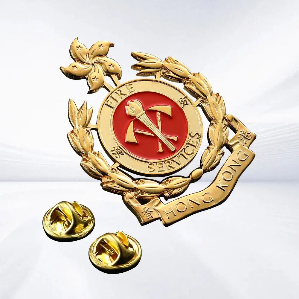 Custom Mold Metal Badge Gold Plated Special Shaped Badges Custom Pin Badge in Stainless Steel Fashion-Themed Brass
