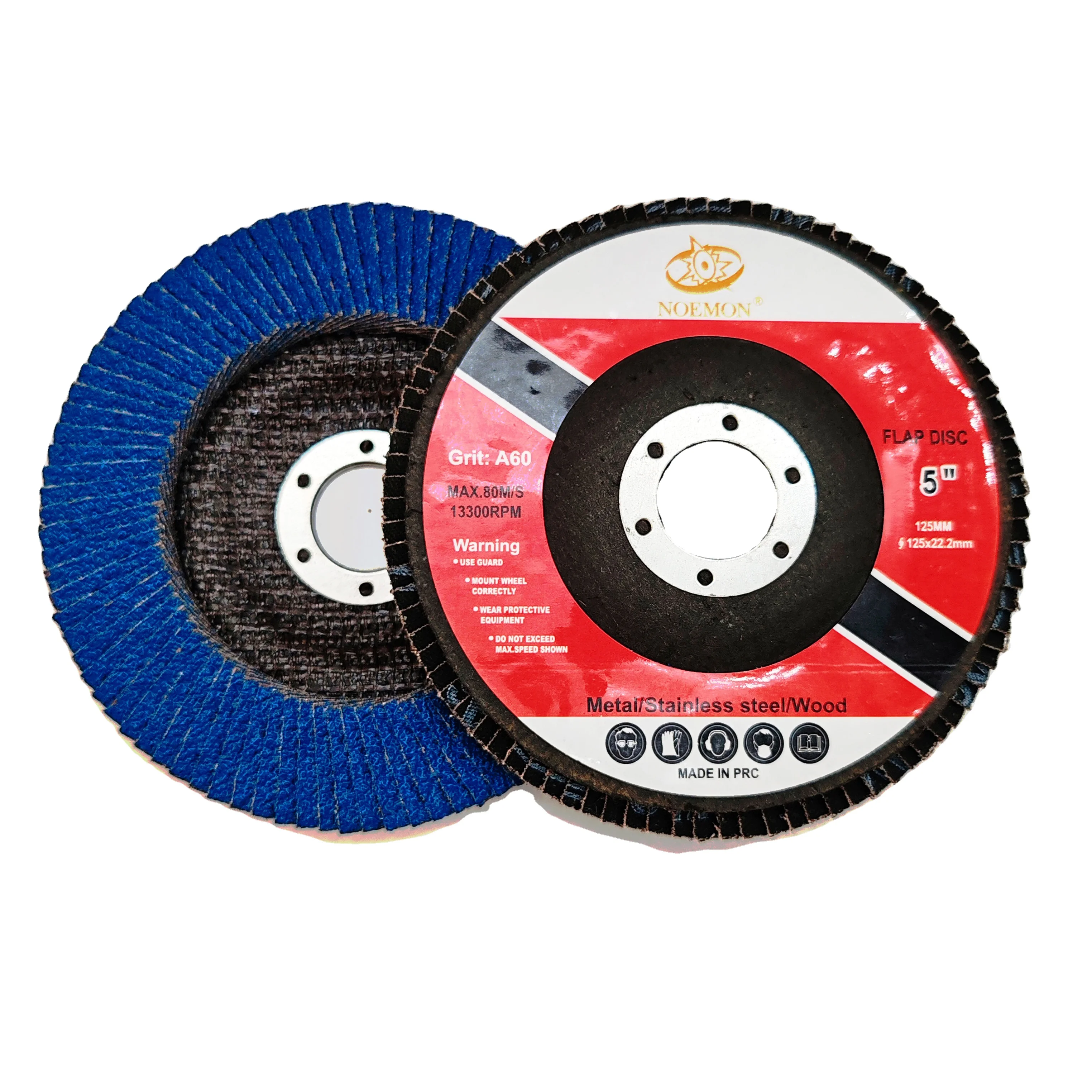 Hight Quality 5 inch 125*22.23mm Abrasive Zirconia Aluminum Flap Disc for Stainless Steel 80 grinders Flap Discs