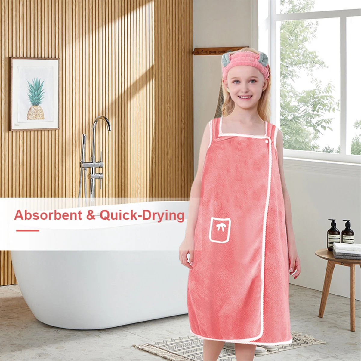 Wholesale Custom Microfiber Bath Skirt Bathrobe Dress Towel Set Women Kids Ladies Linen Fleece Material Custom Hotels Showers