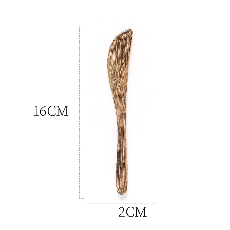 
High quality custom natural mini small bamboo wooden dinner spreader butter cheese knife 