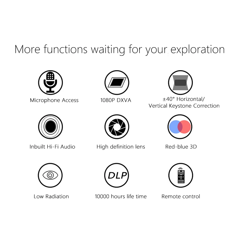 VS276 Projector 4k 1024p Led Projector Portable 5000lumens Video Projector