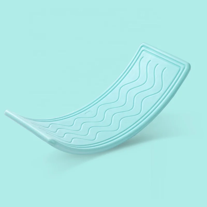 custom wooden plastic curvy yoga felt fitness training wobble balance board for kids montessori