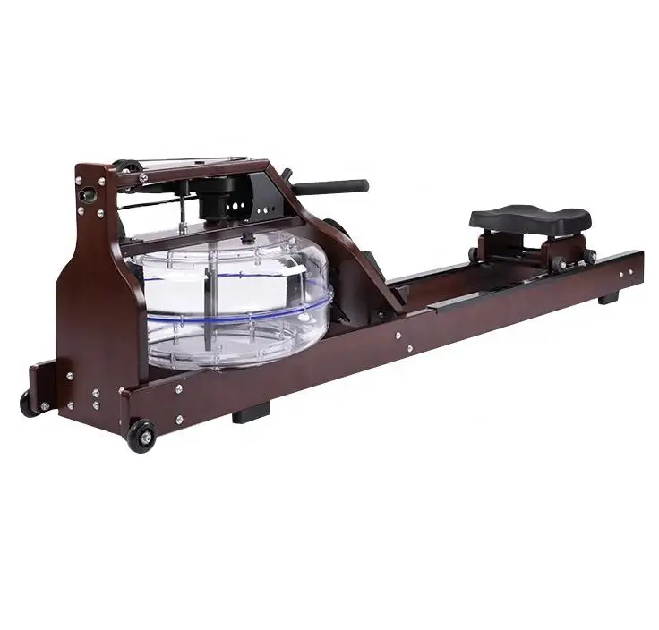 power indoor water resistance  rower seated exercise home wood water commercial row machine gym