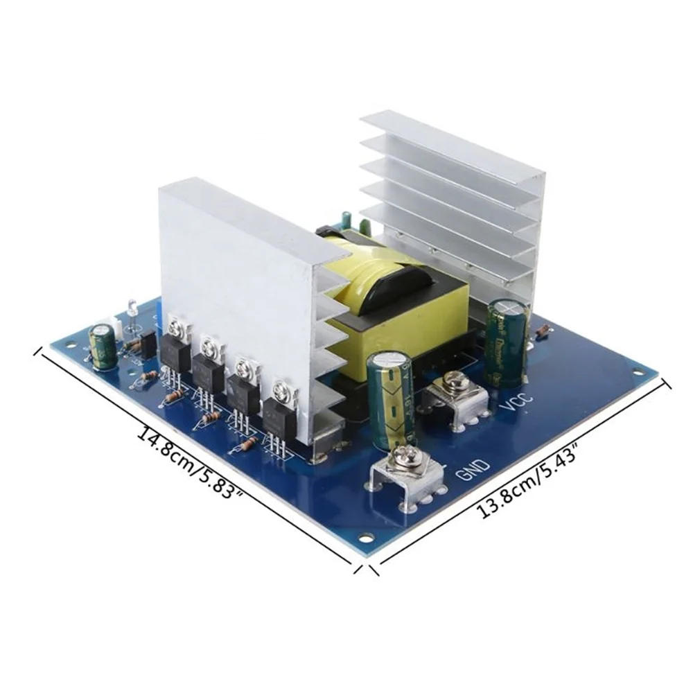 Taidacent 1000 Вт автомобильный инвертор DC12/24V постоянного тока до AC0-220V-380V высокой частоты переменного в переменный ток плата преобразователя инвертирующий усилитель бустер