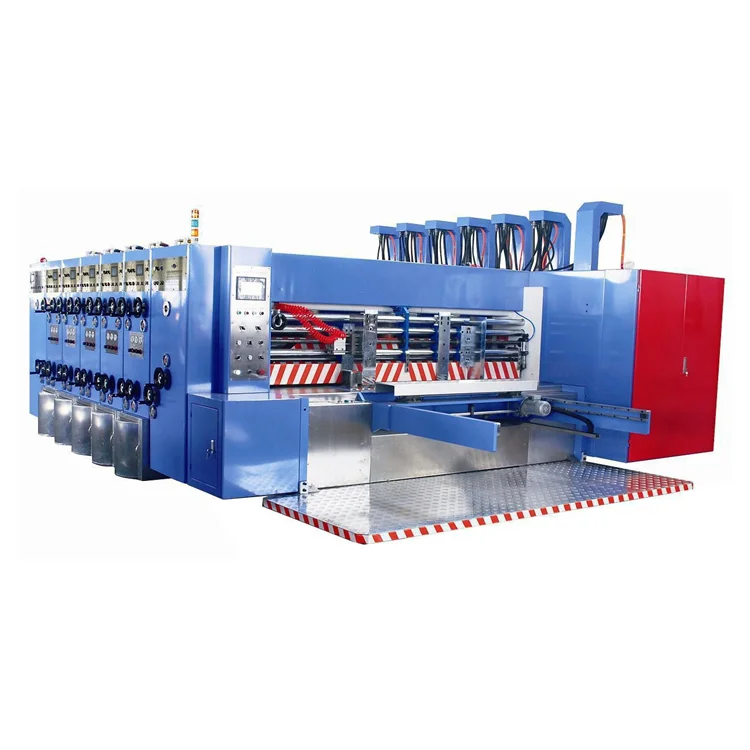 Corrugated Cardboard Carton Box Automatic High Speed Flexo Printing Die Cutting Slotting Machine Price