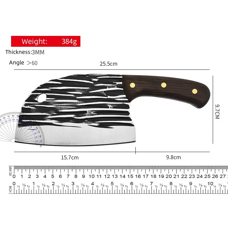 Hot Sell Hammered Pattern Sharp chopping butcher chef kitchen knife For Meat Vegetable Japanese Kitchen Knife