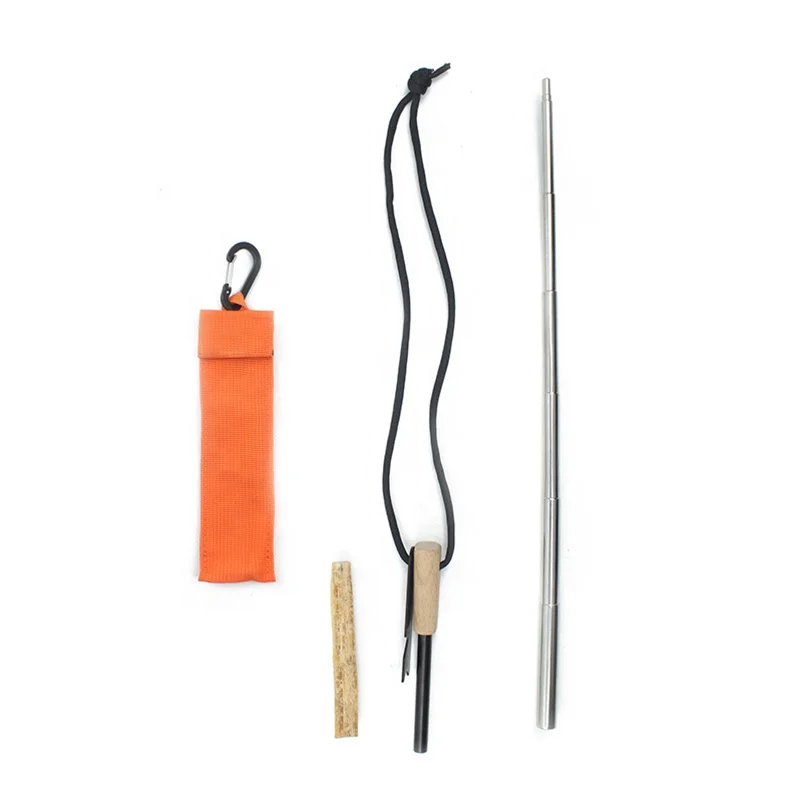 Wholesale Outdoor Flint Fire Starter Survival Camping Gear, Flint Stone Fire Starter Magnesium Rod, Fire Bellows Flint Kit
