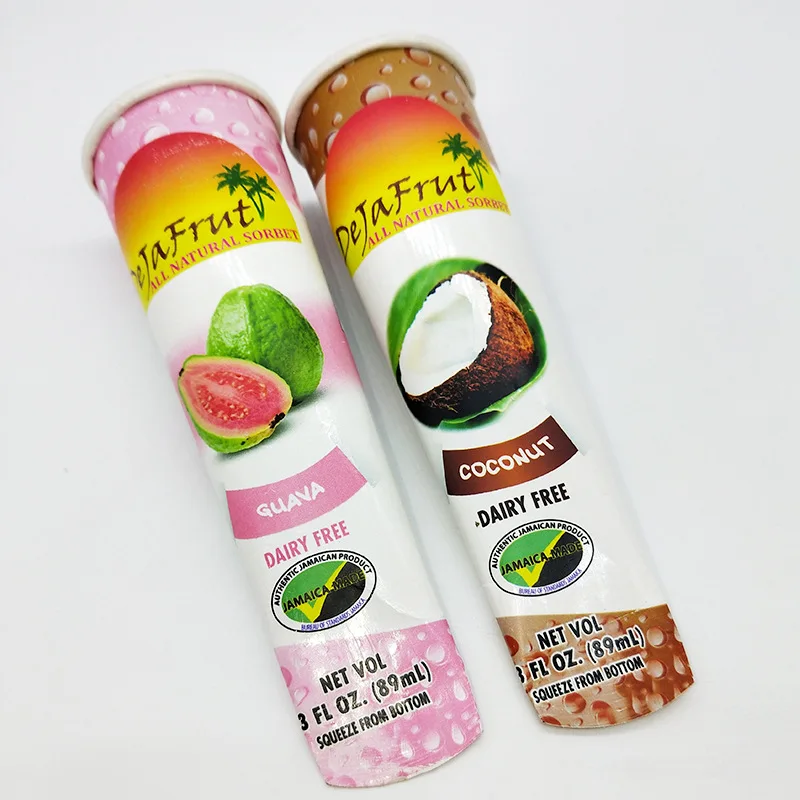 Calippo Tube Paper Cup Customize Logo Ice Cream Paper Packaging Cone Eco Friendly Paper Cone