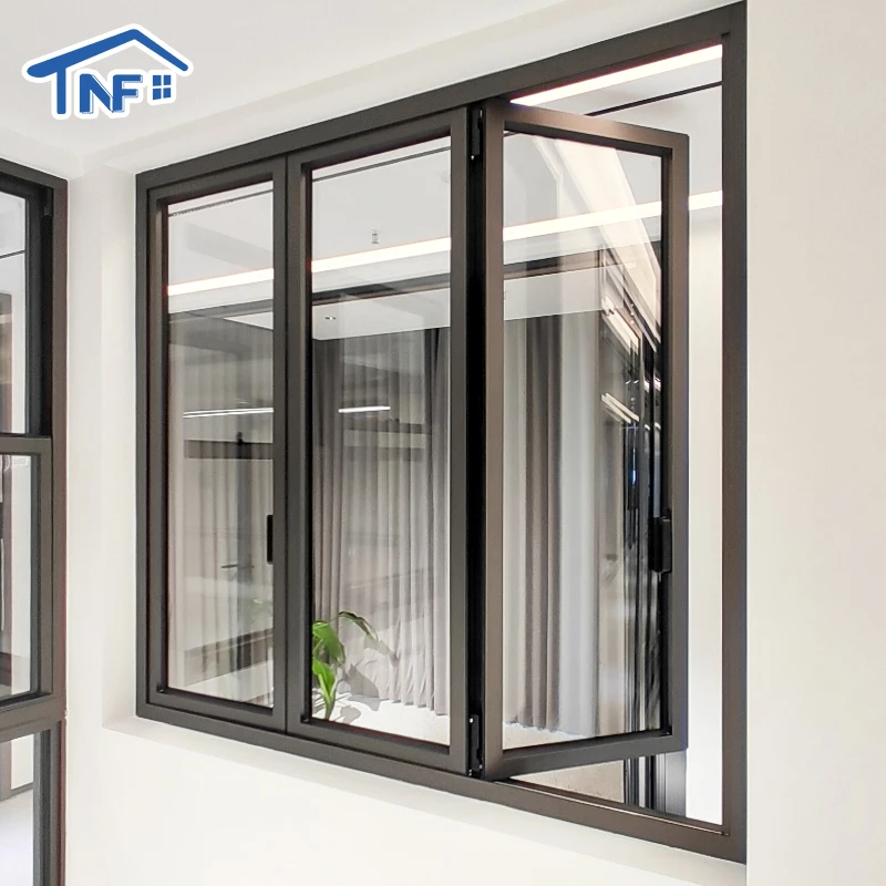 Window For Canada&Usa Market Customized Style And Size Powder Coated Folding Windows Price Balcony Folding Windows