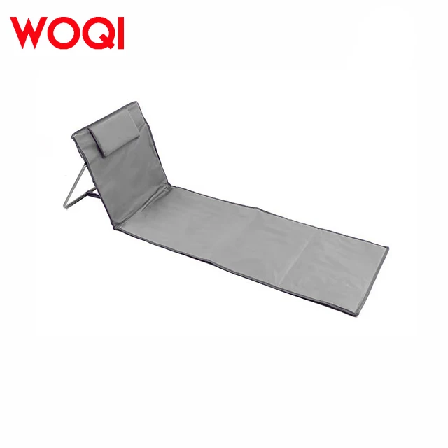 WOQILightweight Portable Folding Lounger  Oxford Material Beach Reclining Mat Dampproof Mattress Type for Outdoor Camping