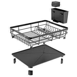 Iron cutlery drying rack with drain board Dish drain for kitchen countertop sink with cutlery rack and knife sink dish racks