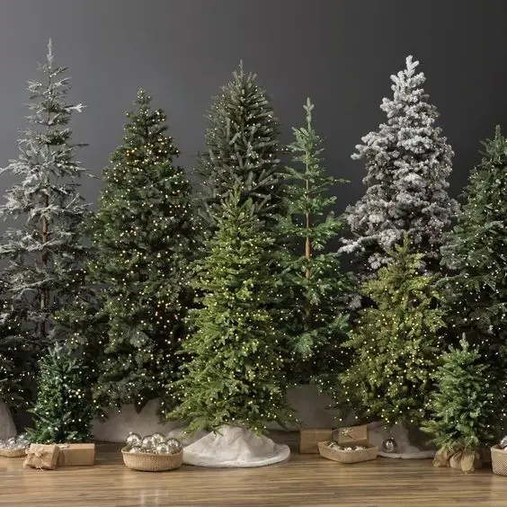 Ruopei 7.5 Ft Xmas Tree Include Stand Artificial Full Tree Artificial Holiday Christmas Pine Tree for Home