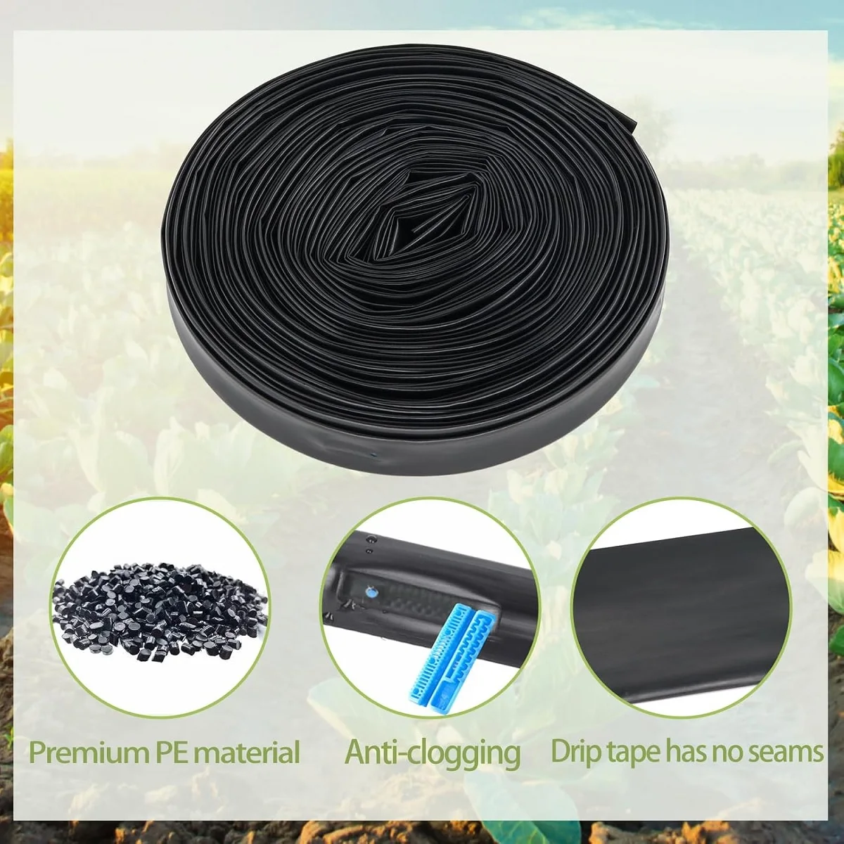 16mm 20mm Flat Emitter LDPE Plastic Drip Tape  for Agriculture Garden Greenhouse Water Saving Irrigation System