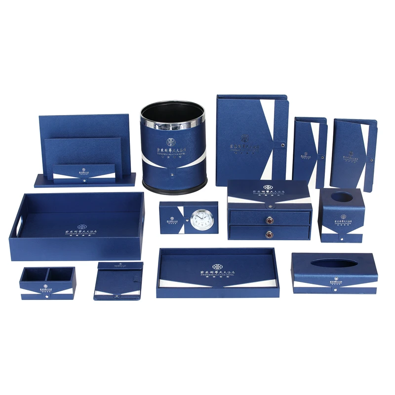 2021 New style custom hotel logo luxury room amenities hotel leather amenities In room accessory accessories item product