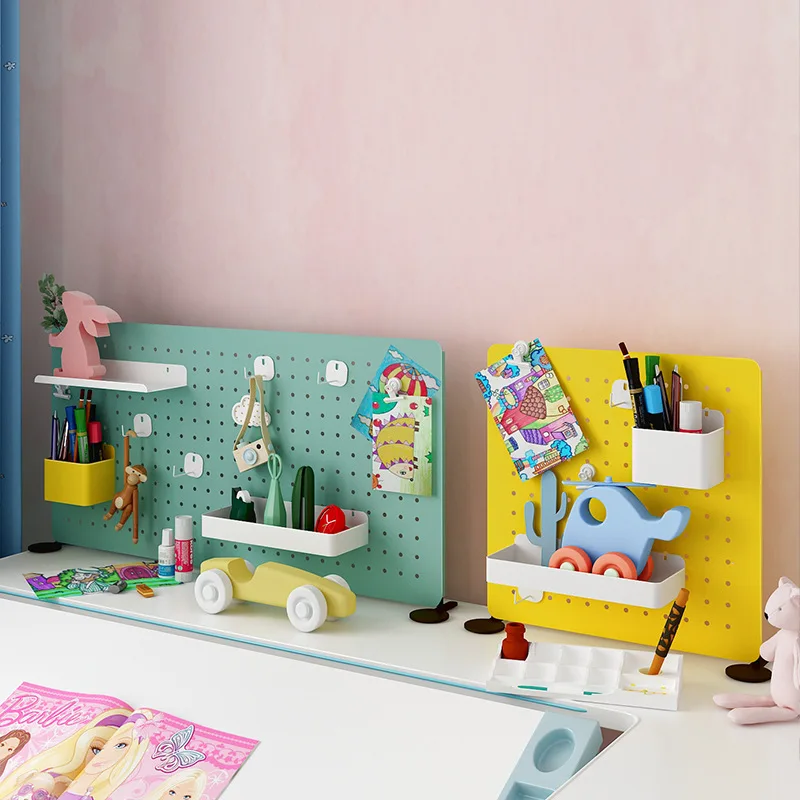 Steel Garage Wall Mount Pegboard Metal Display Wall Peg Board Shelf with Storage Hook Organizer Kits