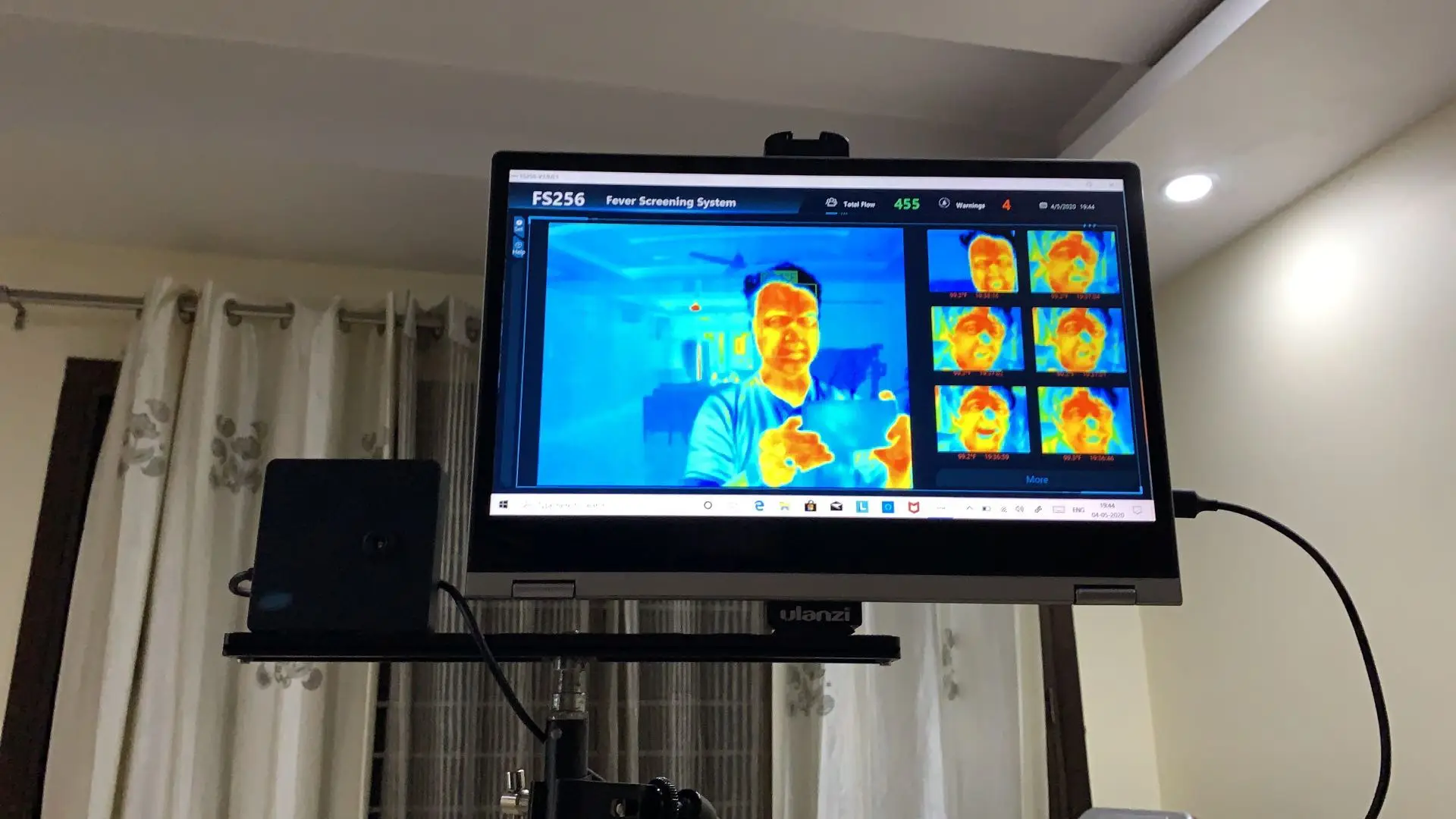 Thermal Temperature Scanner with Body  Fever Alarm Portable Camera System for Airports Metro Stations Offices Schools Factories